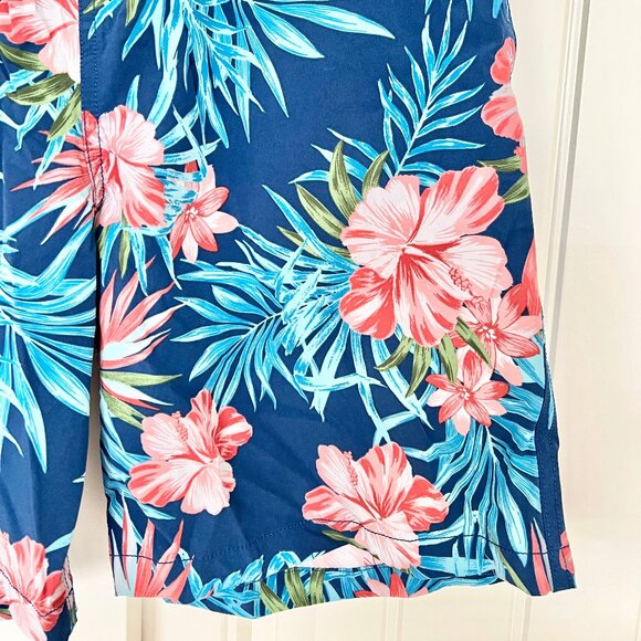Kirkland Signature Men's Tropical Floral Print Lined Swim Trunks Size Small - Picture 2 of 5